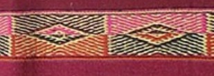 The inti pattern on a Q'ero weaving.